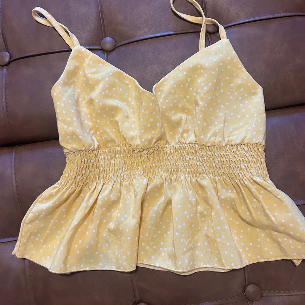 Yellow Peplum Top